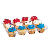 Fresh White Cupcake with Color - 1 Each 