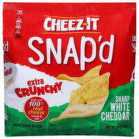 Cheez-It Cheesy Baked Snacks, Sharp White Cheddar, Snap'd - 7.5 Ounce 