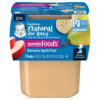 Gerber Banana Apple Pear, Wonderfoods, Sitter 2nd Foods, 2 Pack - 2 Each 