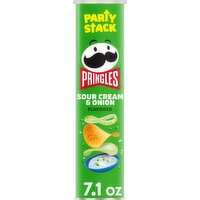 Pringles Potato Crisps Chips, Sour Cream and Onion, Party Stack - 7.1 Ounce