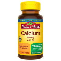 Nature Made Calcium, 600 mg, Tablets - 60 Each 