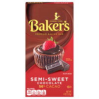 Baker's Baking Bar, Premium, Semi-Sweet Chocolate - 4 Ounce 