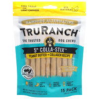 TruRanch Dog Chews, Peanut Butter + Collagen Recipe, Rawhide Alternative