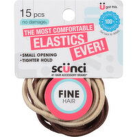 Scunci Hair Elastics, No Damage, Fine Hair