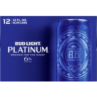 Bud Light Beer, Platinum - 12 Each 