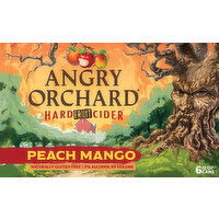 Angry Orchard Hard Fruit Cider, Peach Mango - 6 Each 