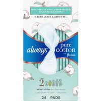 Always Pads, with Flex Foam, Unscented, Heavy Flow Flexi-Wings, Size 2