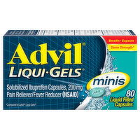 Advil Ibuprofen, 200 mg, Liquid Filled Capsules, Minis - 80 Each 