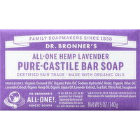 Dr Bronners Bar Soap, Pure-Castile, All-One Hemp Lavender - 5 Ounce 