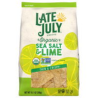 Late July Tortilla Chips, Organic, Sea Salt & Lime, Thin & Crispy - 10.1 Ounce 