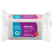 Simply Done Scrubber Sponges, Delicate - 3 Each 