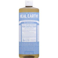 Dr. Bronner's Pure-Castile Soap, 18-in-1, Hemp, Baby, Unscented - 32 Ounce 