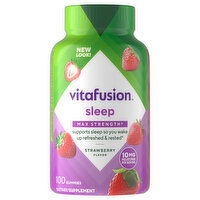 Vitafusion Sleep, Max Strength, 10 mg, Gummies, Strawberry Flavor - 100 Each 