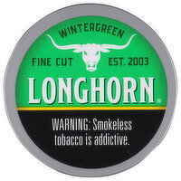 LongHorn Moist Snuff, Wintergreen, Fine Cut - 1.2 Ounce 