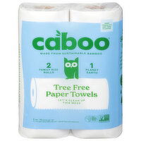 Caboo Paper Towels, Tree Free, Family Size - 2 Each 