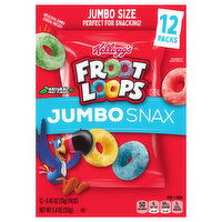 Froot Loops Cereal, Jumbo Snax, Jumbo Size, 12 Packs - 12 Each 