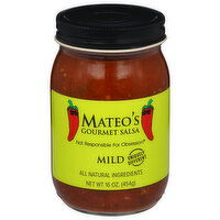 Mateo's Gourmet Salsa, Mild - 16 Ounce 