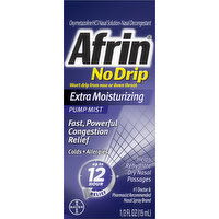 Afrin Nasal Decongestant, Extra Moisturizing, Pump Mist - 0.5 Fluid ounce 