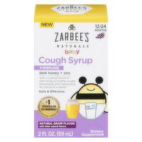 Zarbee's Cough Syrup + Immune, Baby, Natural Peach & Honey Flavor - 2 Fluid ounce 