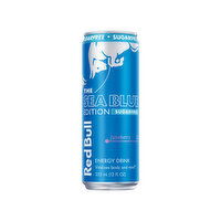 Red Bull Sea Blue Edition Sugar Free Energy Drink, Juneberry, with 114mg Caffeine, Taurine & B Vitamins