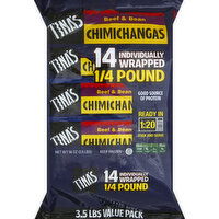 Tina's Chimchangas, Beef and Bean, Value Pack - 14 Each 