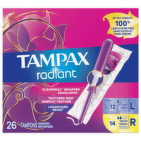 Tampax Tampons, Light, Regular Absorbency, Unscented - 26 Each 