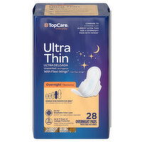 TopCare Pads, with Flexi-Wings, Ultra Thin, Overnight, Unscented - 28 Each 