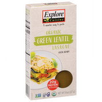 Explore Cuisine Lasagne, Organic, Green Lentil - 8 Ounce 