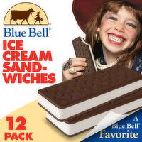 Blue Bell Vanilla Ice Cream Sandwiches - 12 ct / 4 fl oz - 12 Each 