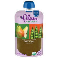 Plum Organics® Stage 2 Organic Baby Food Pear + Pea with Spinach 4oz Pouch - 4 Ounce 