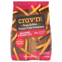 Crav'n Flavor French Fried Potatoes, Crispy Golden, Seasoned, Straight Cut - 24 Ounce 