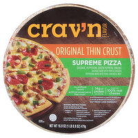 Crav'n Flavor Pizza, Original Thin Crust, Supreme - 16.9 Ounce 