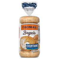 Thomas' Bagels, Pre-Sliced, Everything - 6 Each 