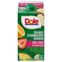 Dole 100% Juice, No Sugar Added, Orange Strawberry Banana - 52 Fluid Ounce
