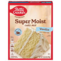 Betty Crocker Cake Mix, Vanilla - 13.25 Ounce 