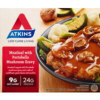 Atkins Meatloaf with Portobello Mushroom Gravy