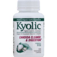 Kyolic Cleanse & Digestion, Candida, Formula 102, Vegetarian Capsules - 100 Each 