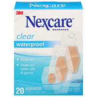 Nexcare Bandages, Clear, Waterproof - 20 Each 