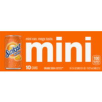 Sunkist Soda, Orange, Mini - 10 Each 