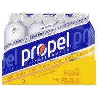 Propel Electrolyte Water Beverage, Zero Sugar, Lemon, 12 Pack - 12 Each 