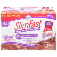 SlimFast Meal Replacement Shake, Creamy Chocolate, 8 Pack - 8 Each 