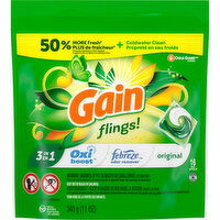 Gain Detergent, 3 in 1, Original, Pacs - 16 Each 