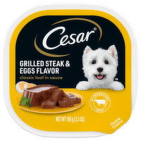 Cesar Dog Food, Canine Cuisine, Grilled Steak & Eggs Flavor - 3.5 Ounce 