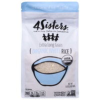 4Sisters Rice, Organic, White, Extra Long Grain - 32 Ounce 