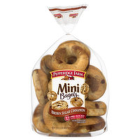 Pepperidge Farm Mini Bagels, Brown Sugar Cinnamon, Pre-Sliced - 12 Each 