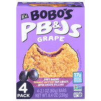 Bobo's PB&Js, Grape, 4 Pack - 4 Each 