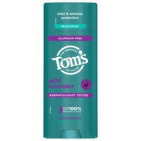 Tom's of Maine Deodorant, Wild Lavender Scent, Aluminum Free - 3.25 Ounce 