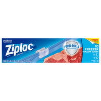 Ziploc Slider Bags, Freezer, Gallon - 10 Each 