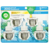 Air Wick Scented Oil Refills, Fresh Waters - 5 Each 