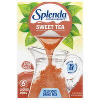 Splenda Drink Mix, Zero Sugar, Sweet Tea, Liquid Pods - 6 Each 